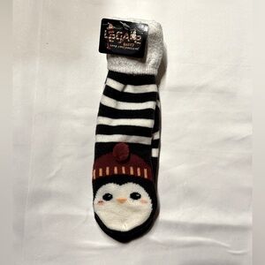 Legale Christmas Penguin slipper socks.